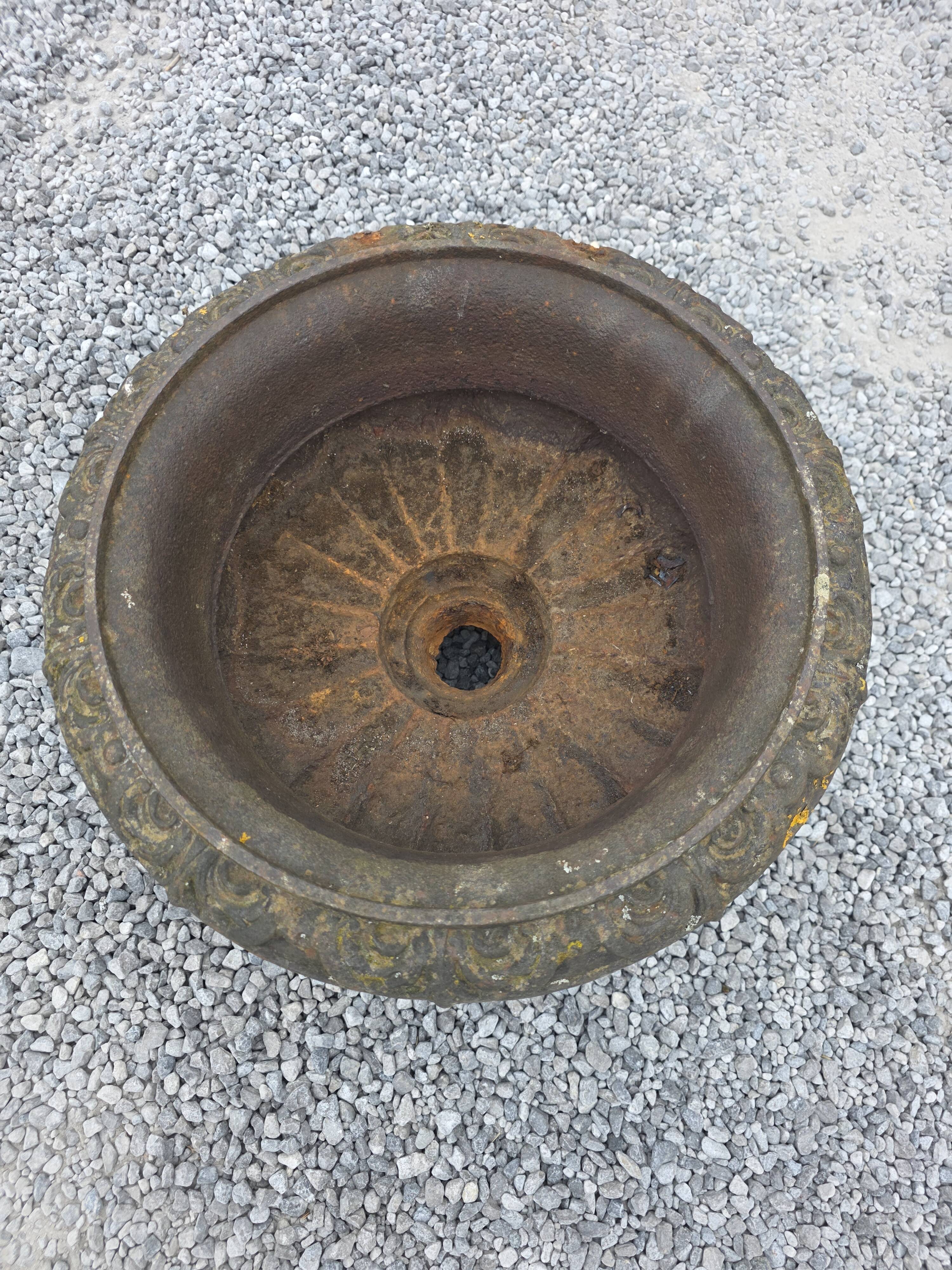 19th-century cast iron medical vase