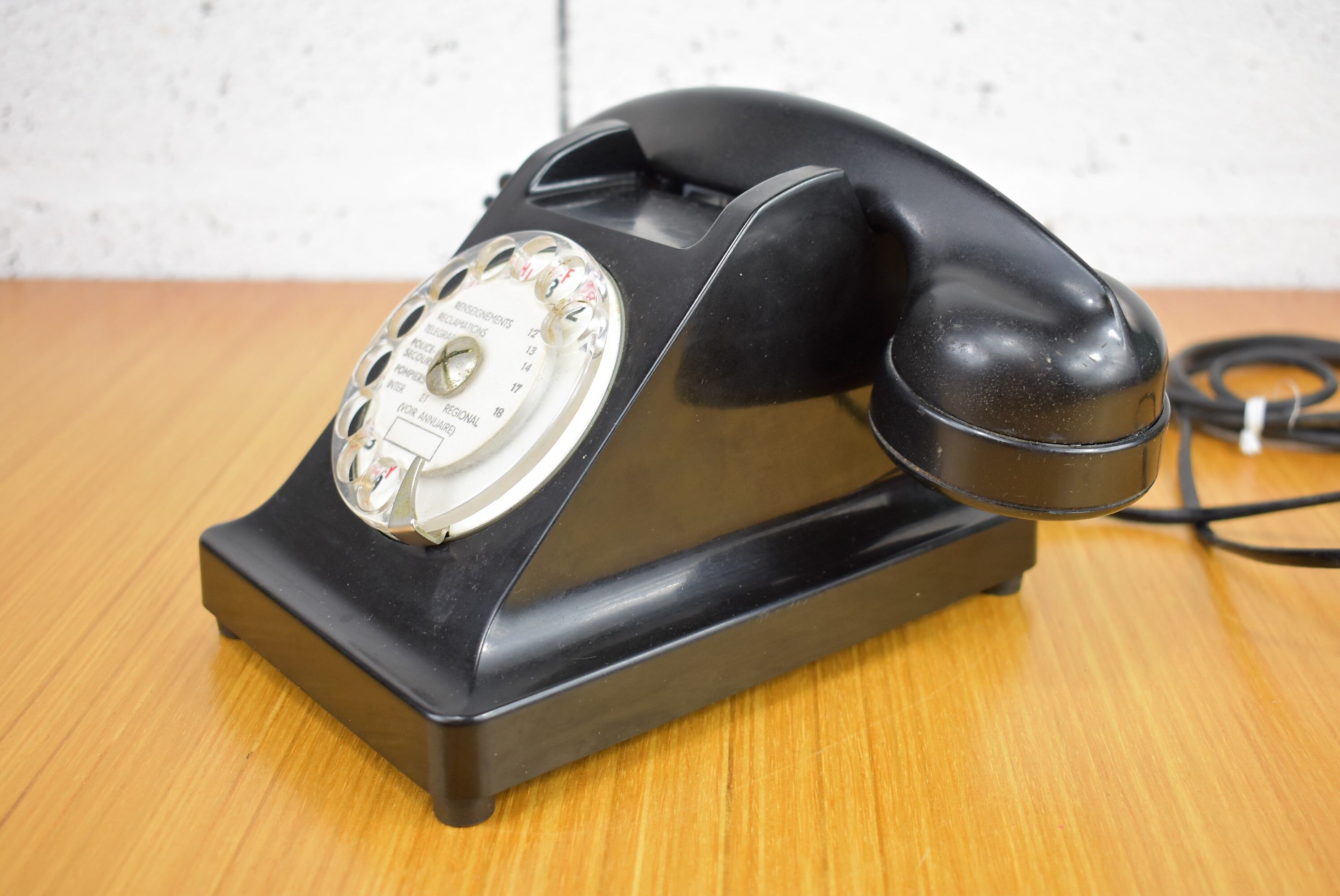 Old black Bakelite phone