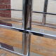 Coffee table chrome and smoked glass