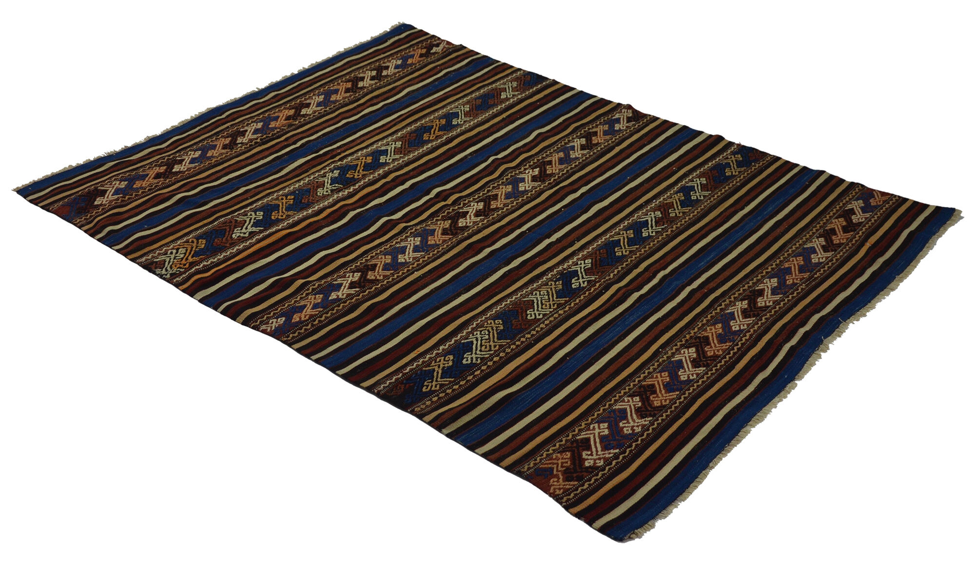 Anatolian handmade kilim rug 186 cm x 144 cm