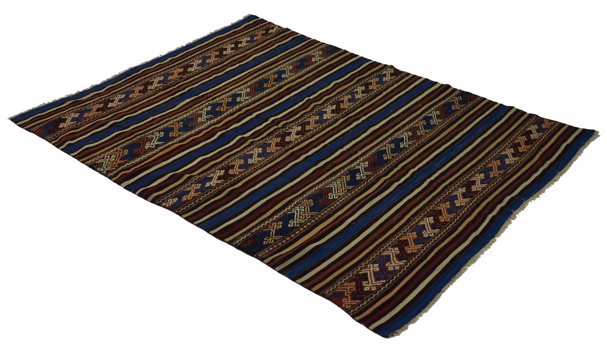 Anatolian handmade kilim rug 186 cm x 144 cm