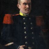 Portrait painting of a young French soldier, 1900