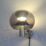 Aluminum and plexiglass wall light, 1970s