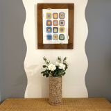 Art Deco wall mirror 40x50 - Wood marquetry - Very good condition