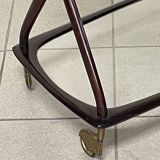 Cesare Lacca 1950 Italian Bar Cart with Brass Wheels