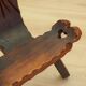 Pine chair, brutalist design, 1950s, made in Spain