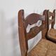 MidCentury Brutalist Oak "Razor Blade" Dining Chairs, Set of 6, France 60's