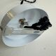 Vintage opaline suspension light from the 1970s