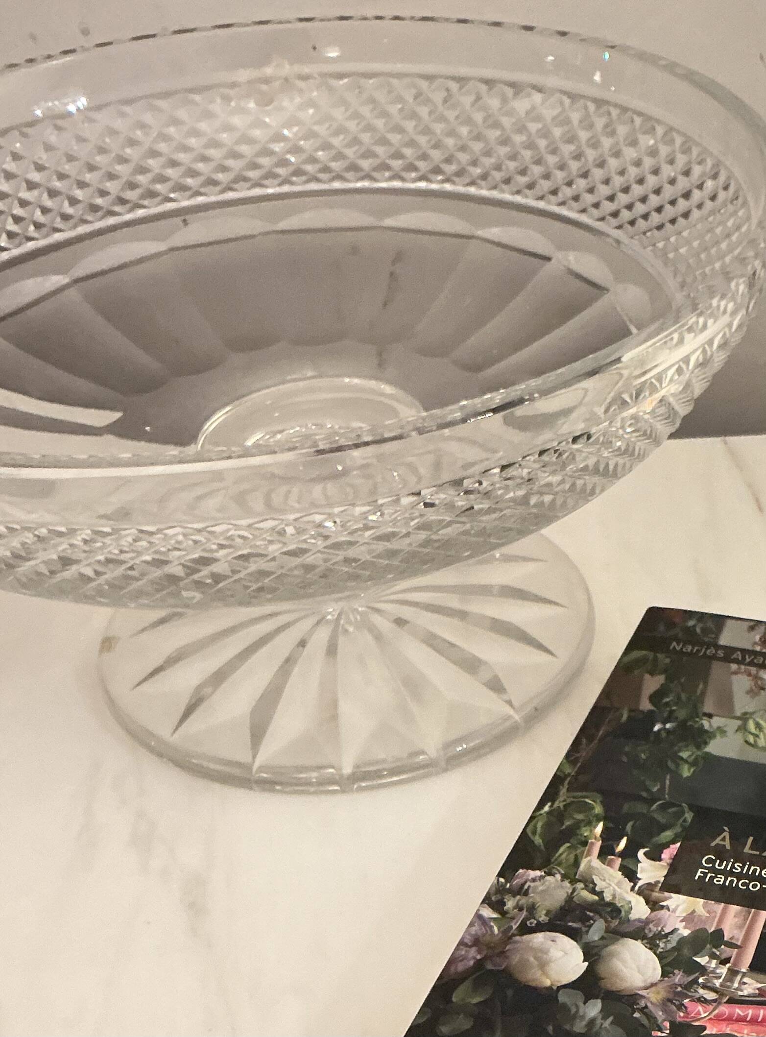 Large fruit bowl in saint-louis crystal, trianon model