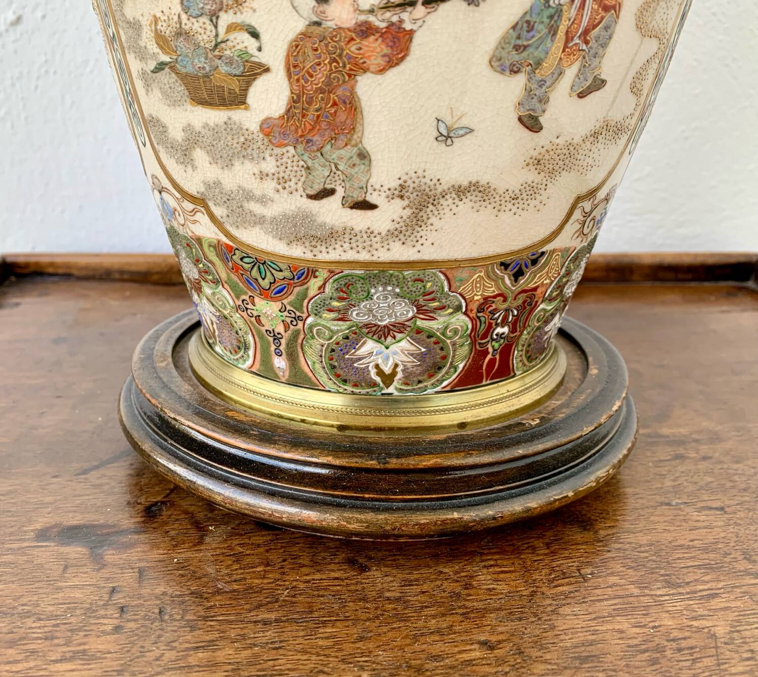 Japanese Satsuma lamp