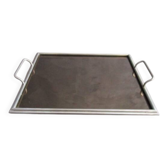 Grand plateau miroir art déco ancien