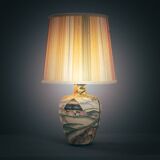 Handpainted porcelain Art Nouveau table lamp by Großherzoglichen Keramik-Manufaktur Darmstadt, 1930