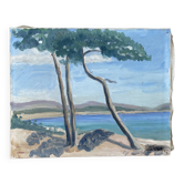 Tableau, peinture bord de mer