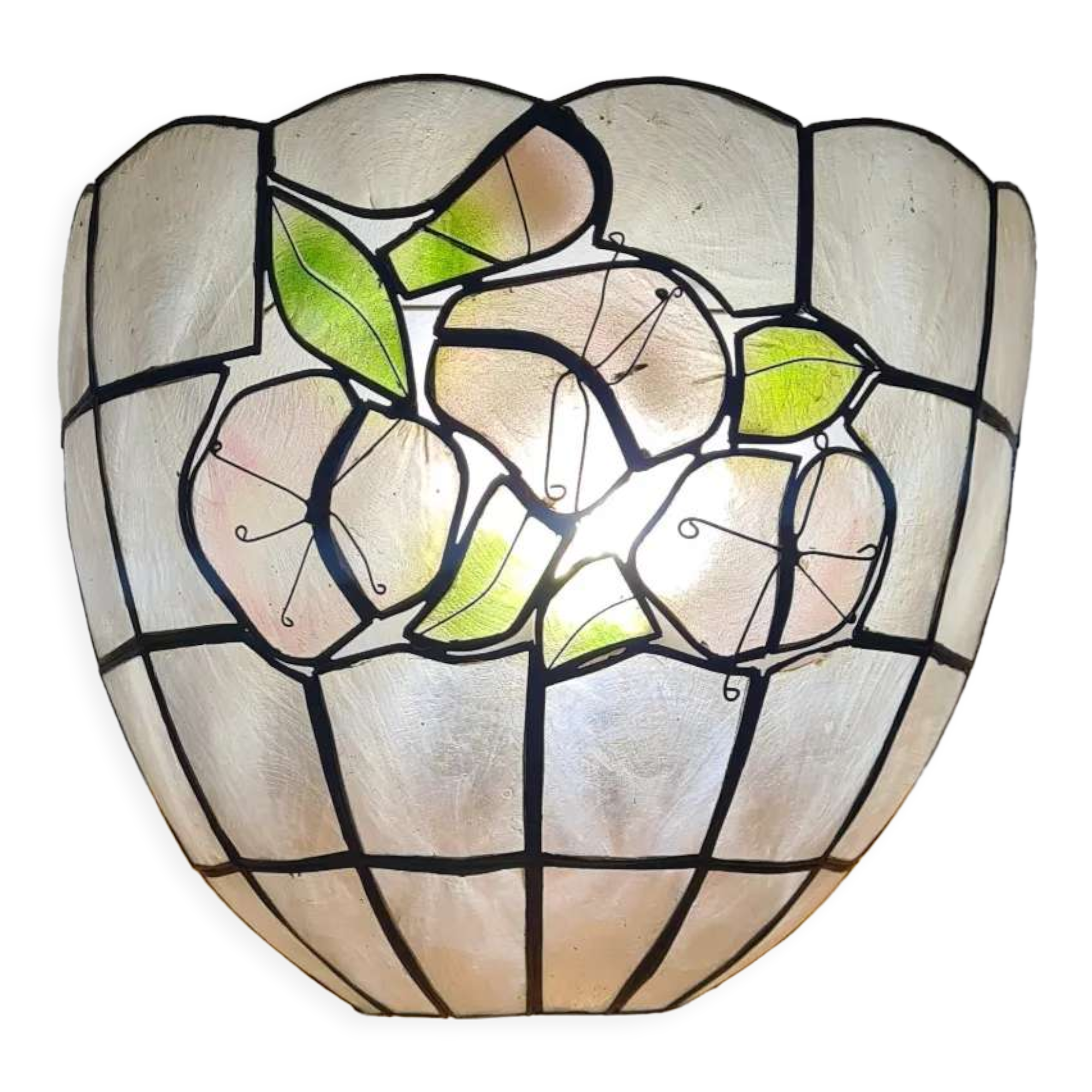 Art Deco mother-of-pearl wall lamp