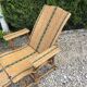 Rattan lounger with foot rest