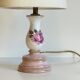 Lampe céramique italy roses et or