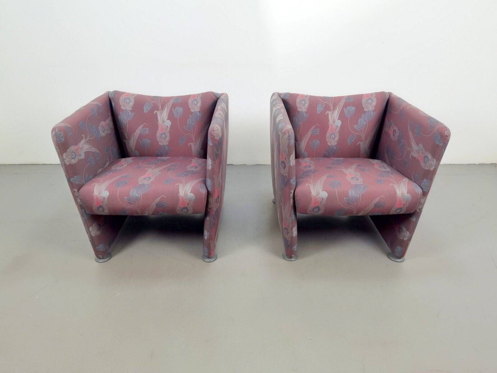 Vintage Postmodern Club Chairs, 1980, Set of 2