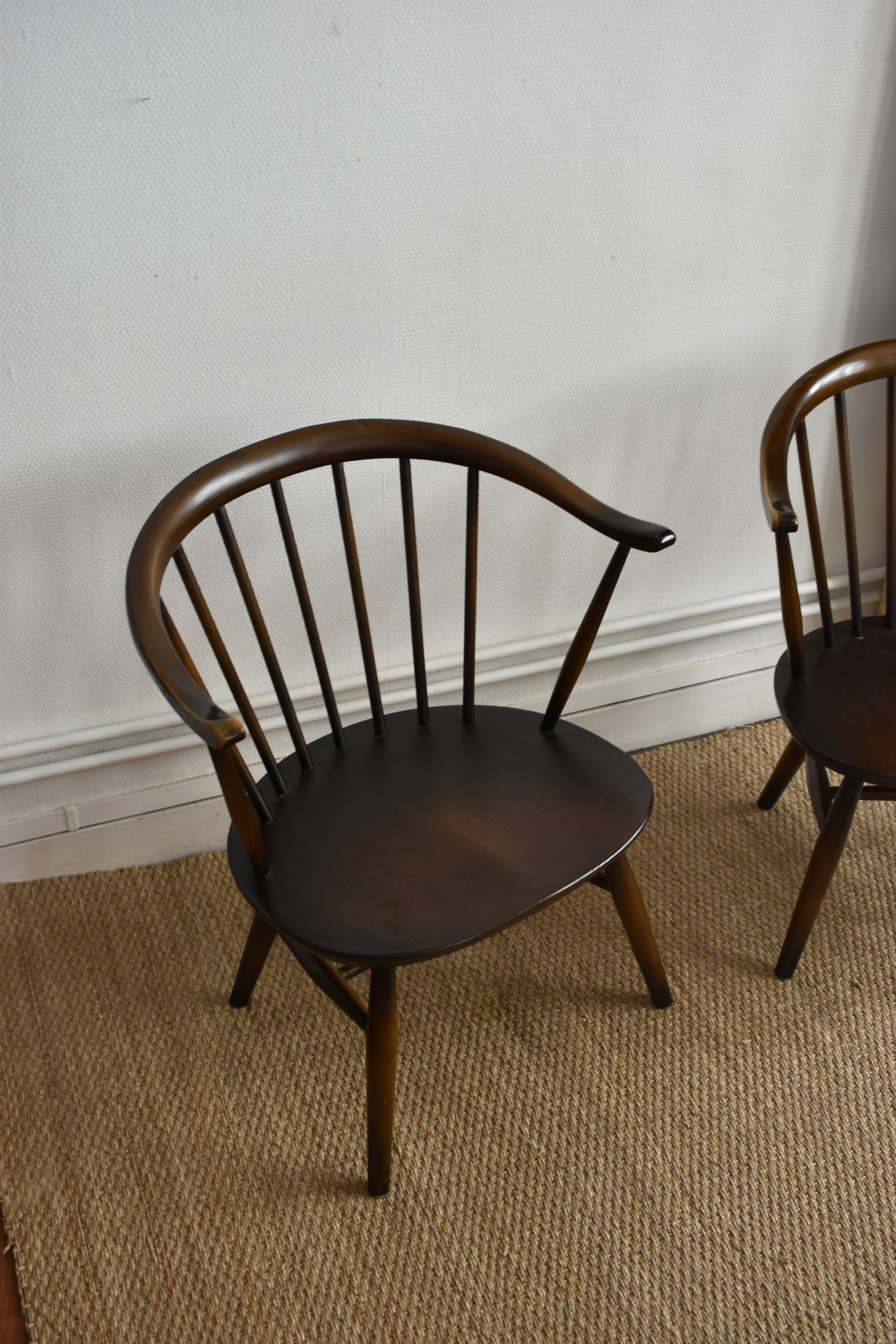 Vintage Ercol Buckingham armchairs