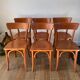 Set of 6 Luterma bistro chairs in beech wood 40-50s