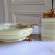 Ensemble cendrier et briquet de table en onyx 1960-70