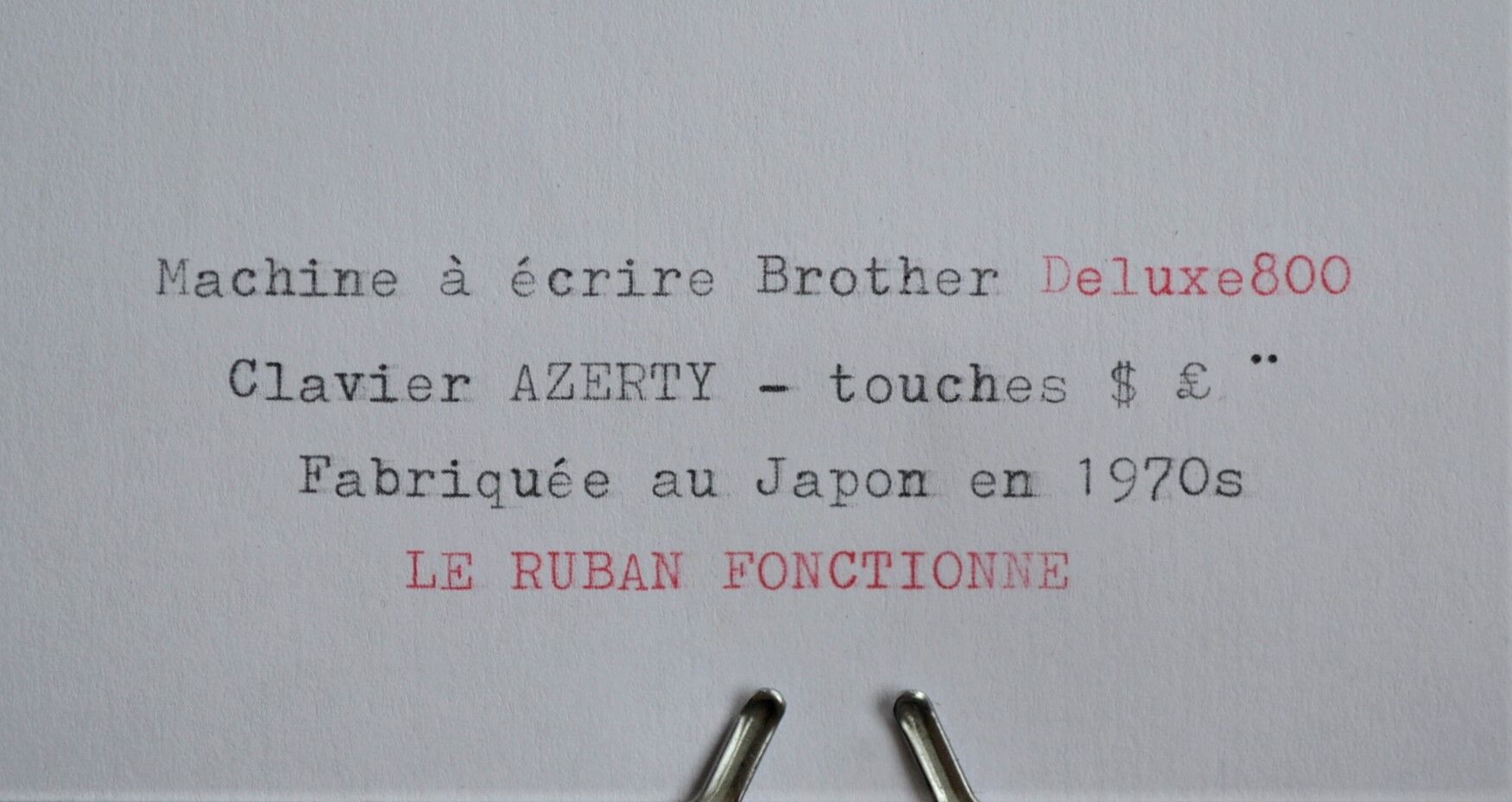 Machine à écrire Brother Deluxe800 vintage 70 + ruban NEUF
