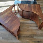 Design coffee table in 2 parts from around 1970.