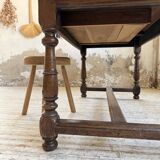 19th century oval solid oak table