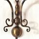Bronze wall light with 2 lights and 2 granite glass tulips