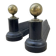 Chenets neoclassical cast iron and brass