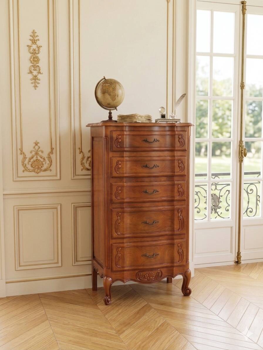 Semainier chiffonnier ancien style Louis XV