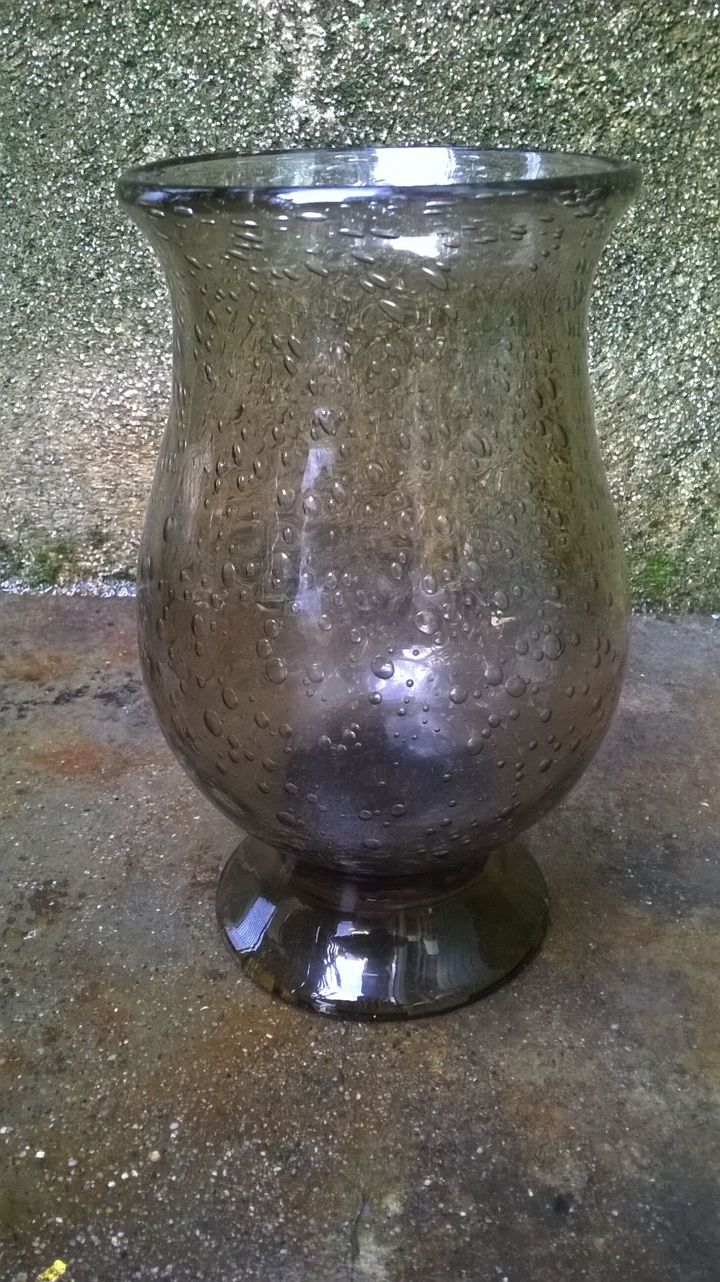 Biot glass candle holder