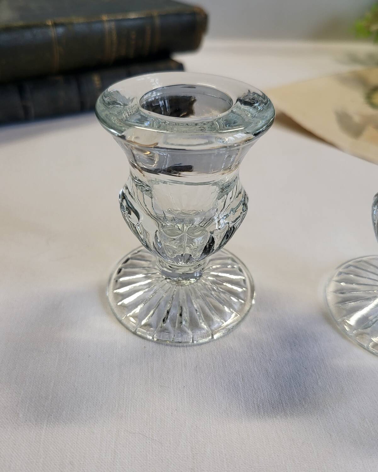Paire De Bougeoirs Orrefors En Cristal - Décorations De Table Élégantes