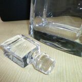 Bohemian crystal whiskey decanter Flat model