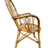 Set of 2 rattan armchairs from the 60s