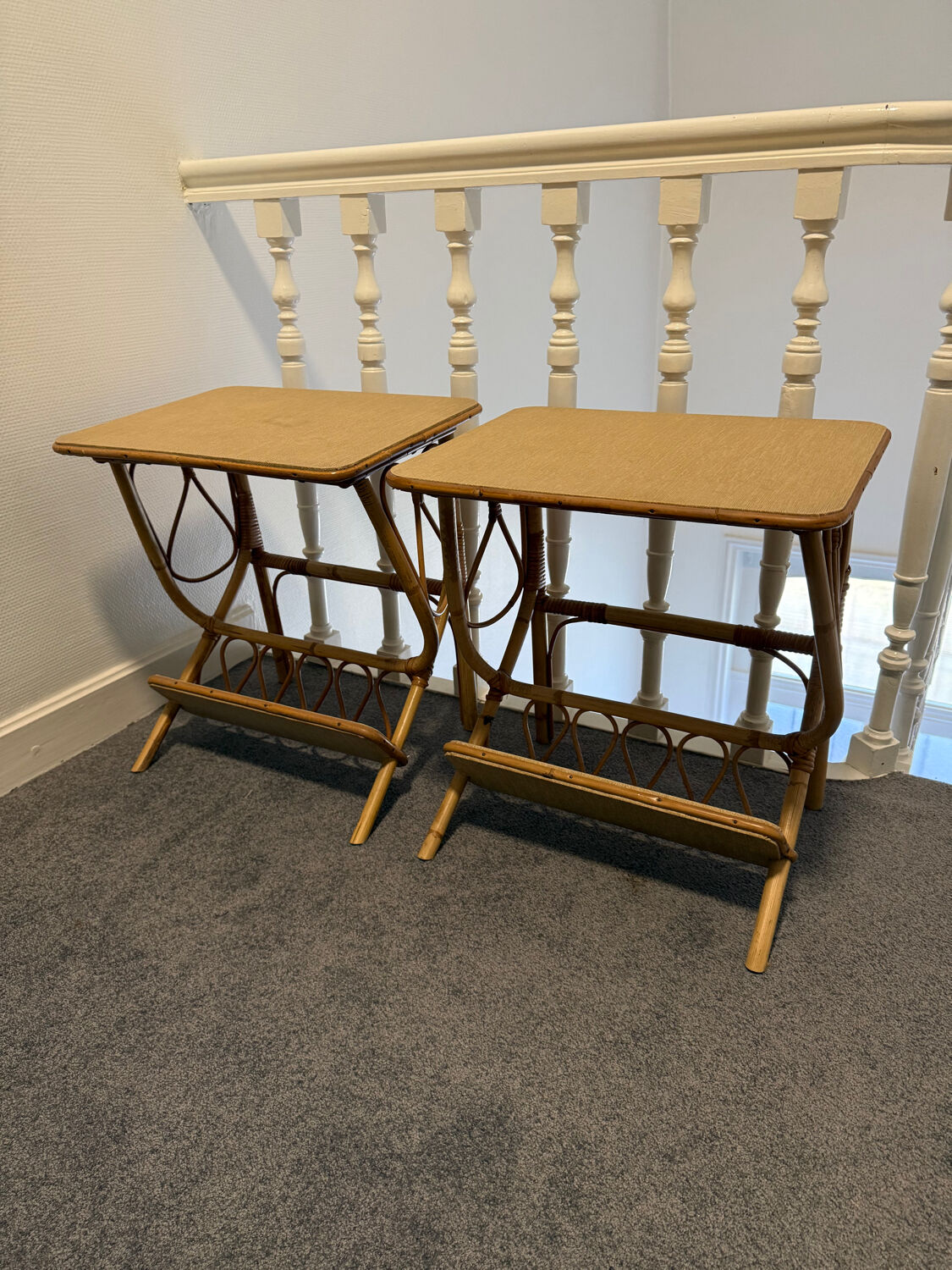 Rattan bedside table