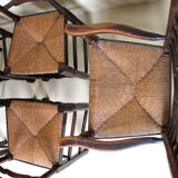 Six chaises de pays du début du 20e siècle