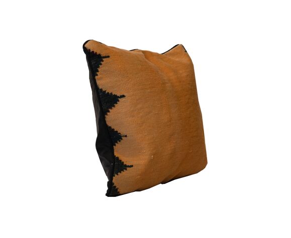 Handmade Orange Wool Kilim Cushion