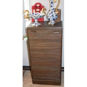 Vintage wooden roller shutter cabinets