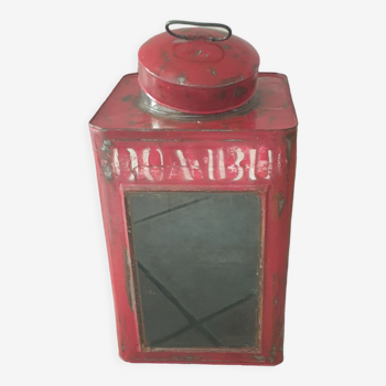 Red metal lantern