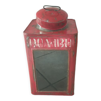 Red metal lantern