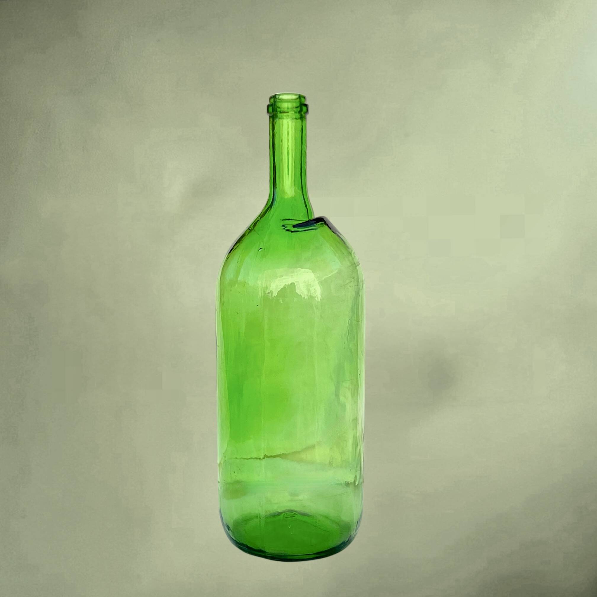 Large antique green glass bottle – early 20th century