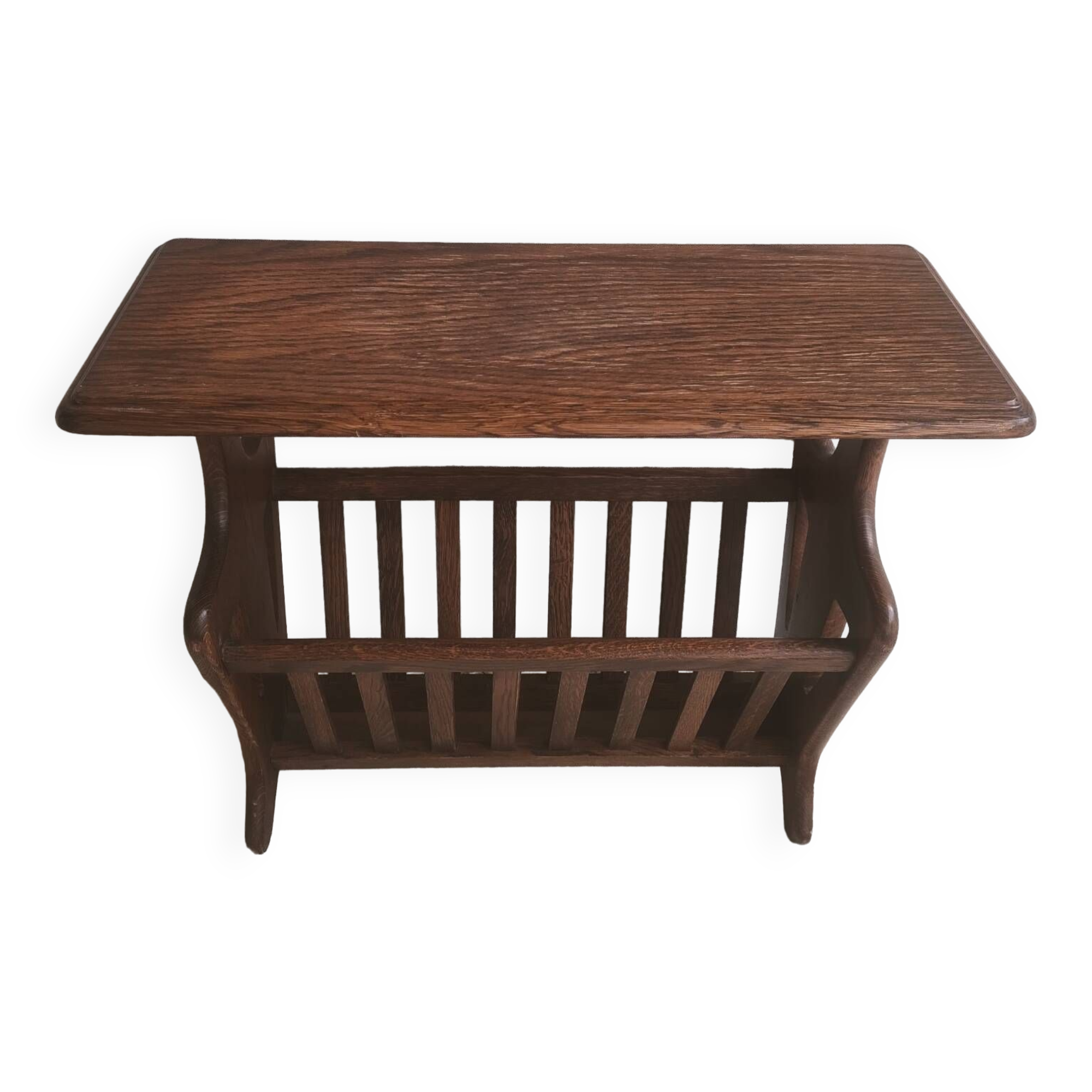 Vintage wooden magazine rack