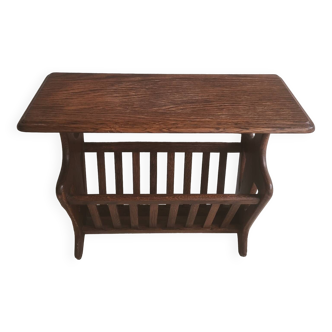 Vintage wooden magazine rack