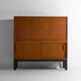 Vintage bar cabinet with brass details, Belgium 1960s