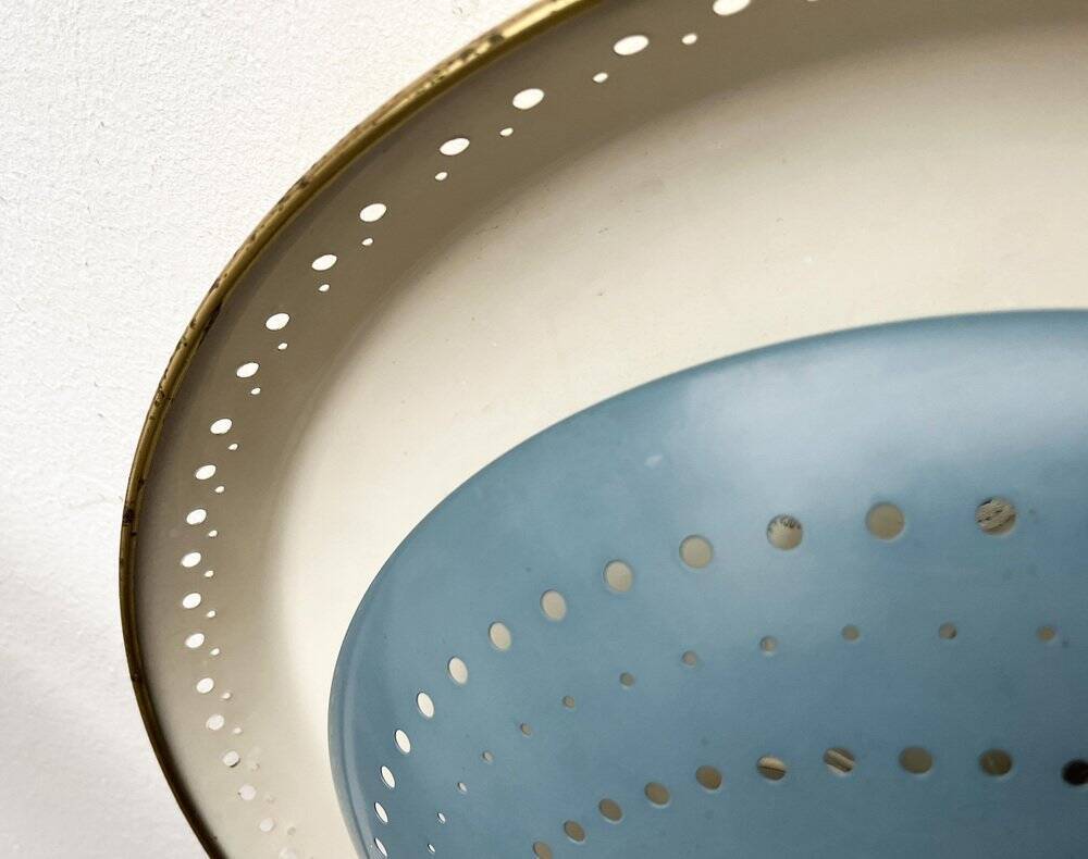 Mid-Century Perforated Metal Ceiling Lamp by Ernest Igl for Hillebrand Leuchten, 1960s