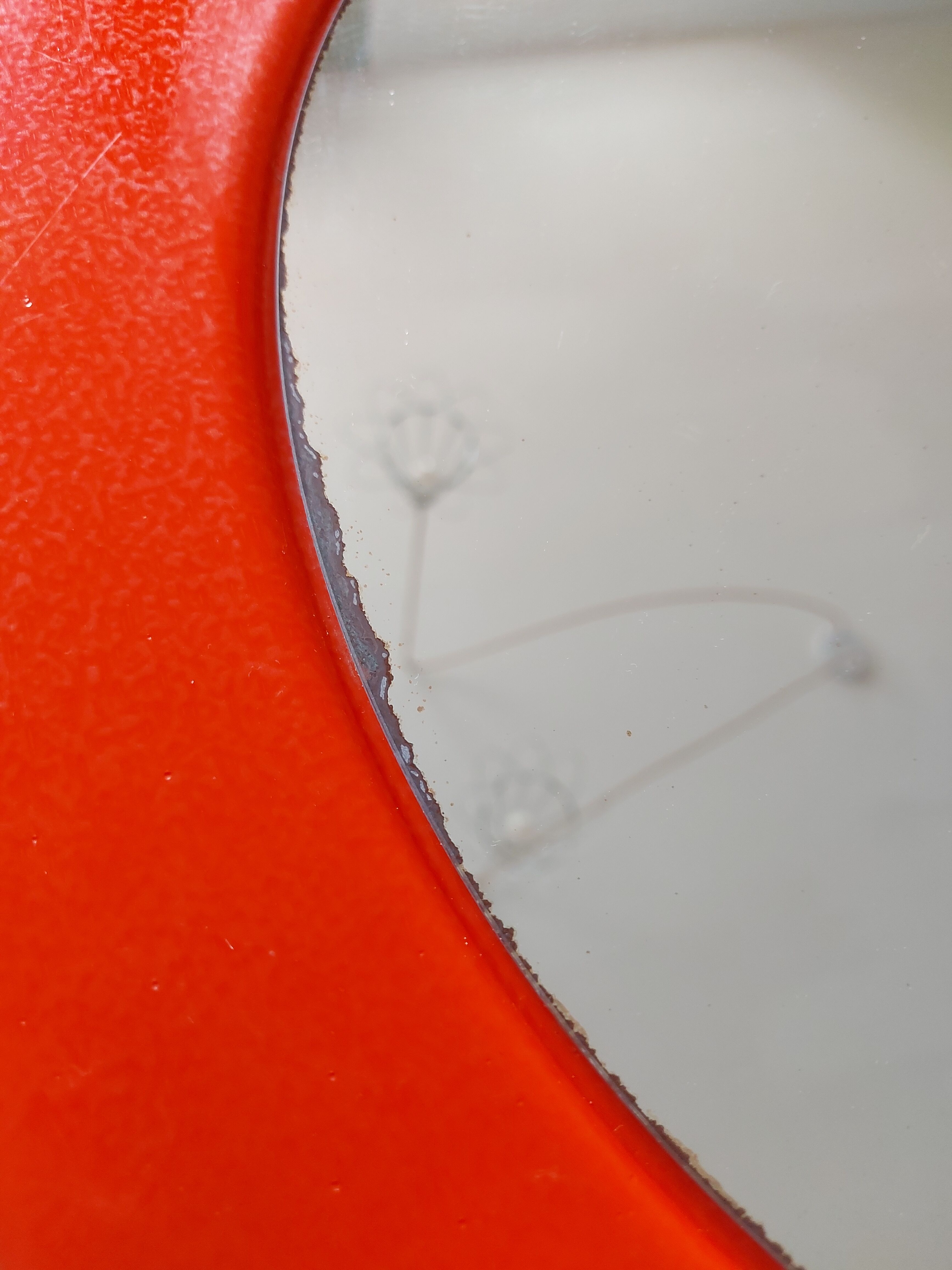 Orange vintage mirror