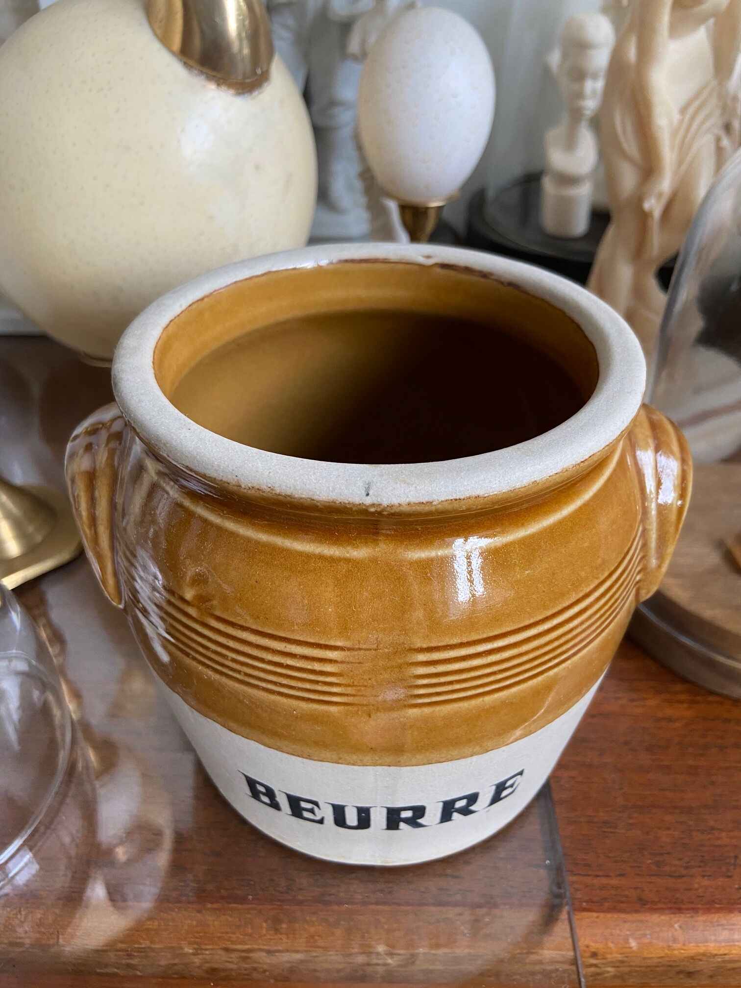 Pot à ustensiles "Beurre" en grès émaillé
