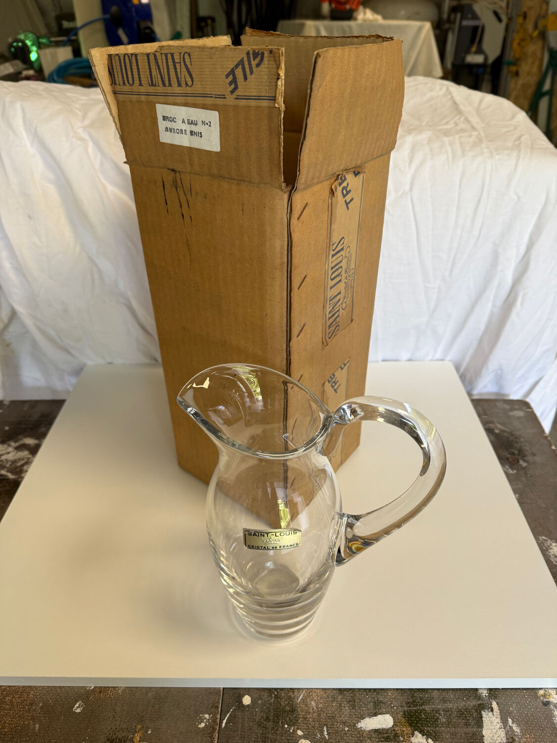 Broc à eau en cristal Saint Louis