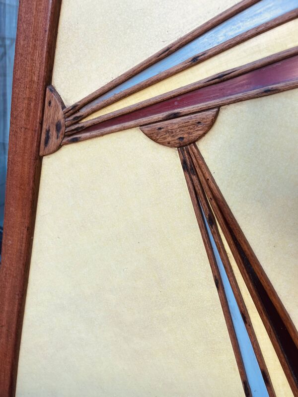 Porte battante de cinéma - design vintage formica et bois