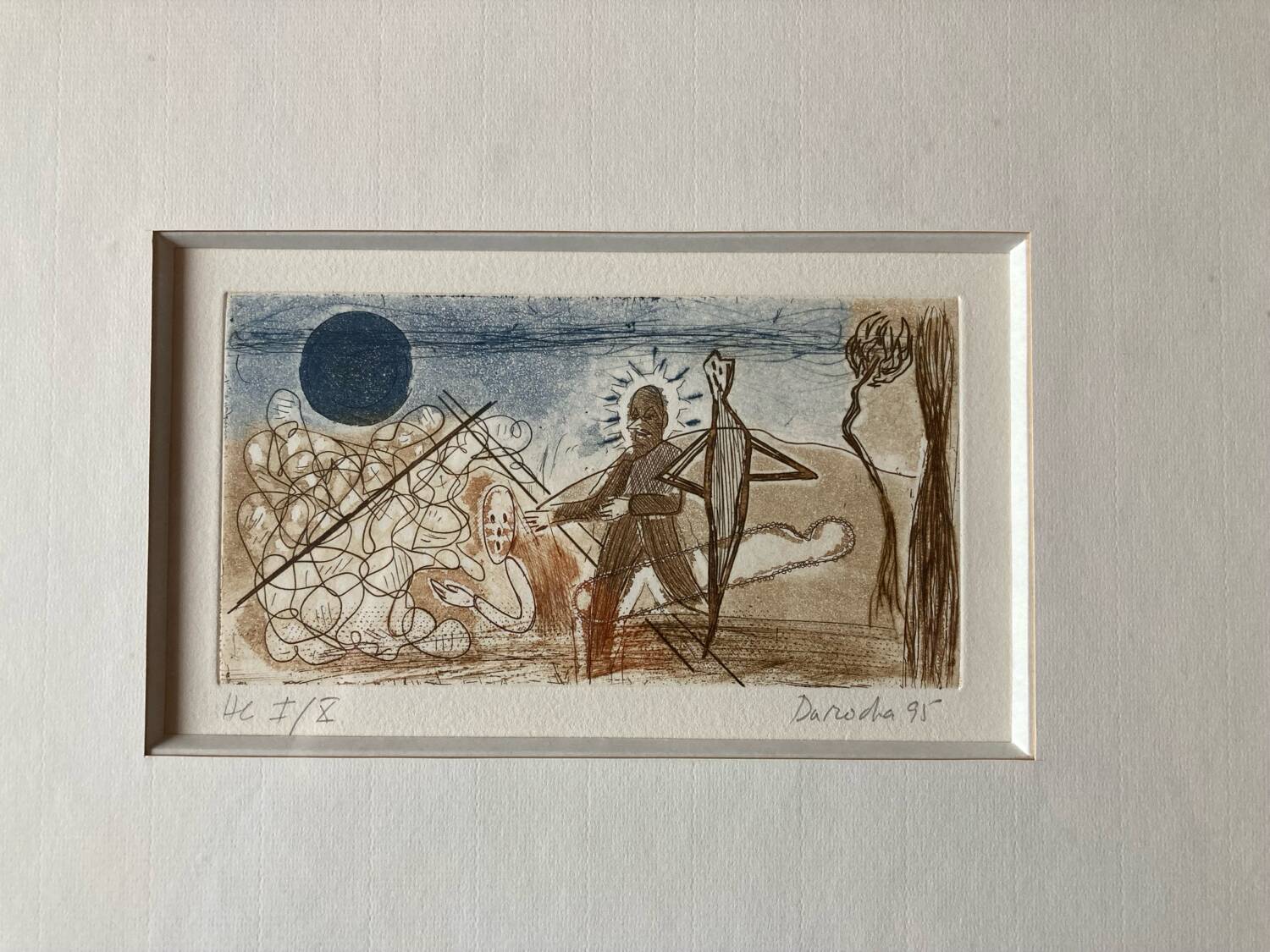 Three colour engravings, compositions by José Luis Darocha.